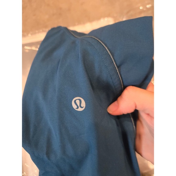 Lululemon Leave The Pack Crop Leggings Womens 6 Nile Blue‎ 23" Gym Athleisure - Picture 4 of 10